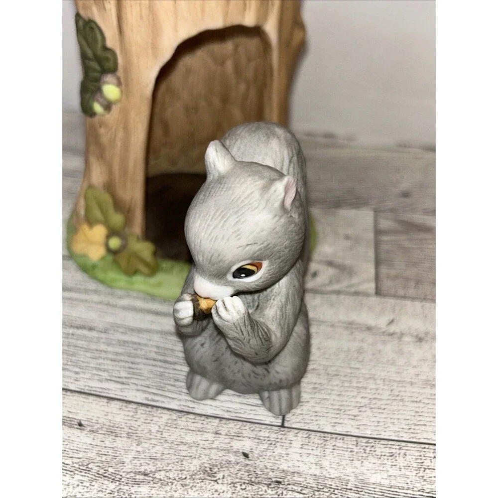 Franklin Porcelain 1984 Woodland Surprises Squirrel Hand Painted Country